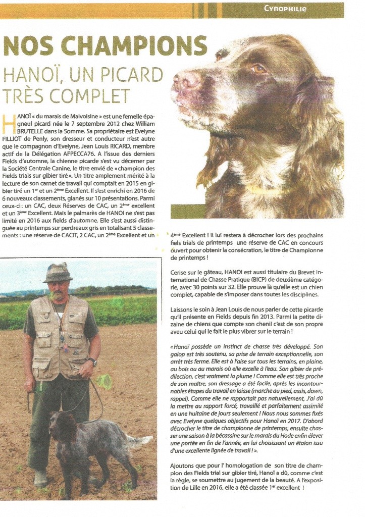 De La Forge Des Evoissons - INFOS CHASSE 76 Hanoï du Marais de la Malvoisine à l'honneur
